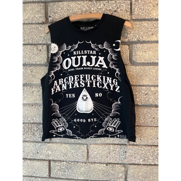 Killstar Tops - Killstar Ouija Board Sleeveless Tank Top Black S Gothic Occult Style Eye Graphic